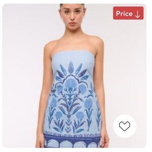 Abercrombie & Fitch Strapless Dress in Blue Floral